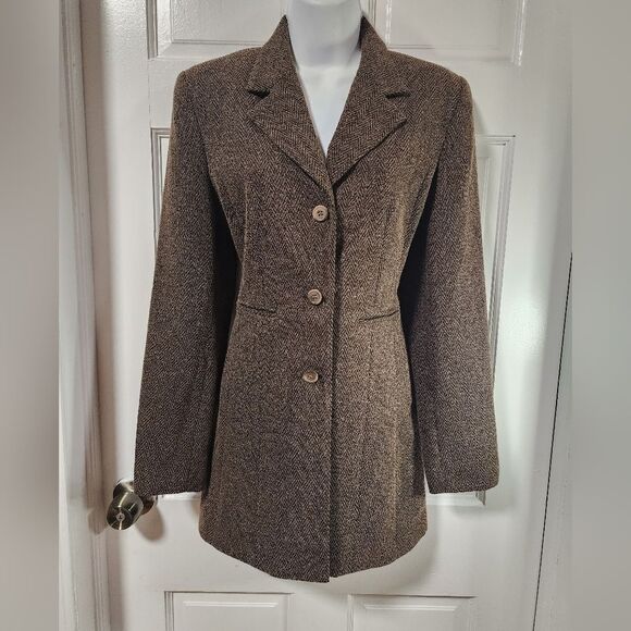 Paniz New York Women's Casual Brown Blazers Long Sleeve Lapel Open Front… - Picture 14 of 15